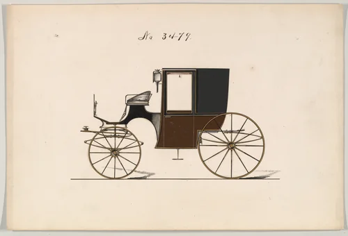 Brougham #3479 by Brewster & Co., drawing, 1878