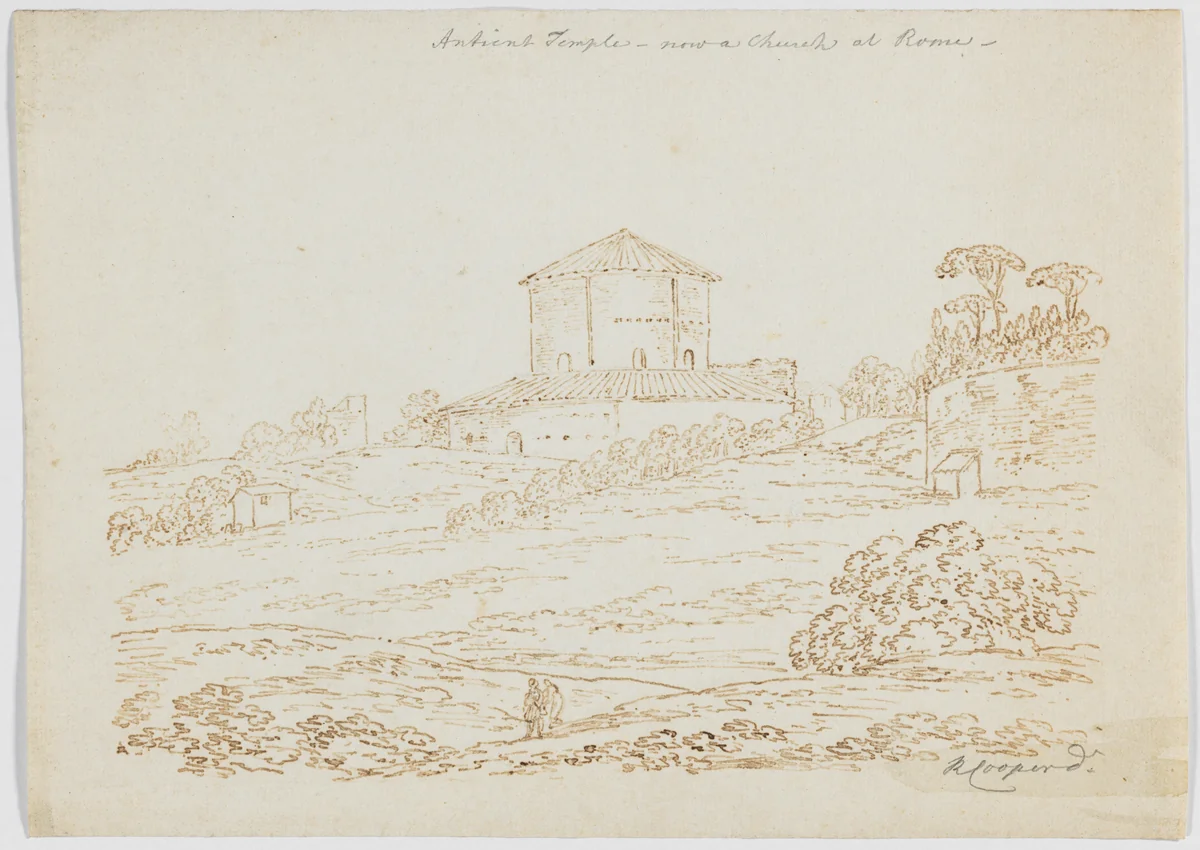 Ancient Temple – now a Church, at Rome by Richard Cooper II, drawing, 1774-1775