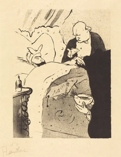 Sick Carnot! (Carnot malade!) by Henri de Toulouse-Lautrec, print, 1893