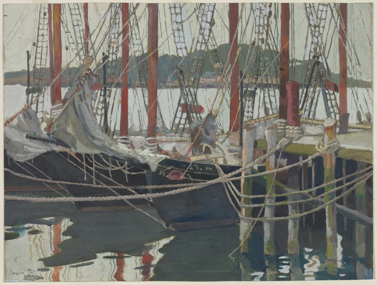 Idle Days, Gloucester, Massachusetts by Caroline Coit, drawing, 1915-1920