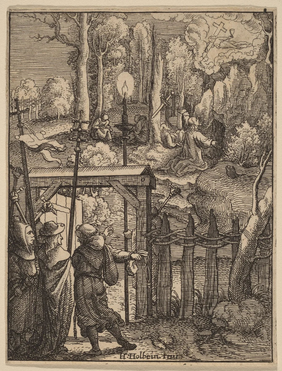 Jesus on the Mount of Olives by Wenceslaus Hollar
Hans Holbein the younger, print, 1607-1677