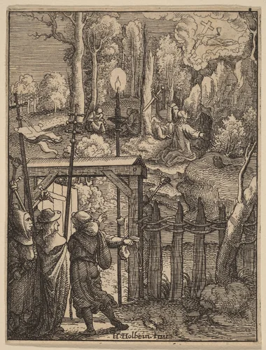 Jesus on the Mount of Olives by Wenceslaus Hollar
Hans Holbein the younger, print, 1607-1677