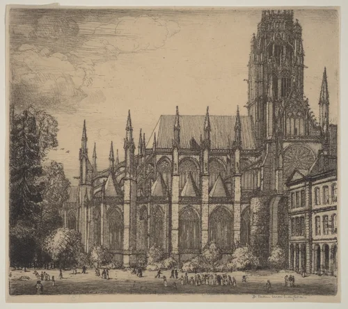 St. Ouen, Rouen by Donald Shaw MacLaughlan, print, 1903-1908