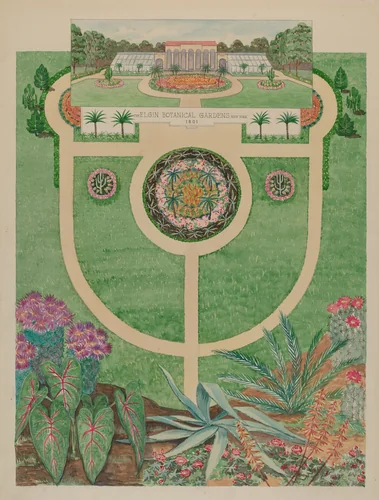 Elgin Botanical Gardens by Tabea Hosier, index of american design, 1936