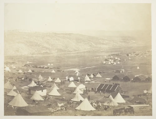 Cavalry Camp, looking towards Kadikoi by Roger Fenton, photograph, 1855