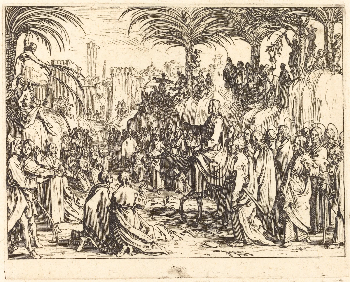 The Entry into Jerusalem by Jacques Callot, print, 1635