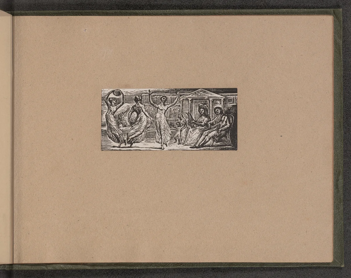 Menalcas Watching Women Dance by William Blake, print, 1821