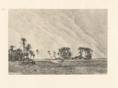 Le Simoun by Maxime Lalanne; Eugène Fromentin, print, 1878