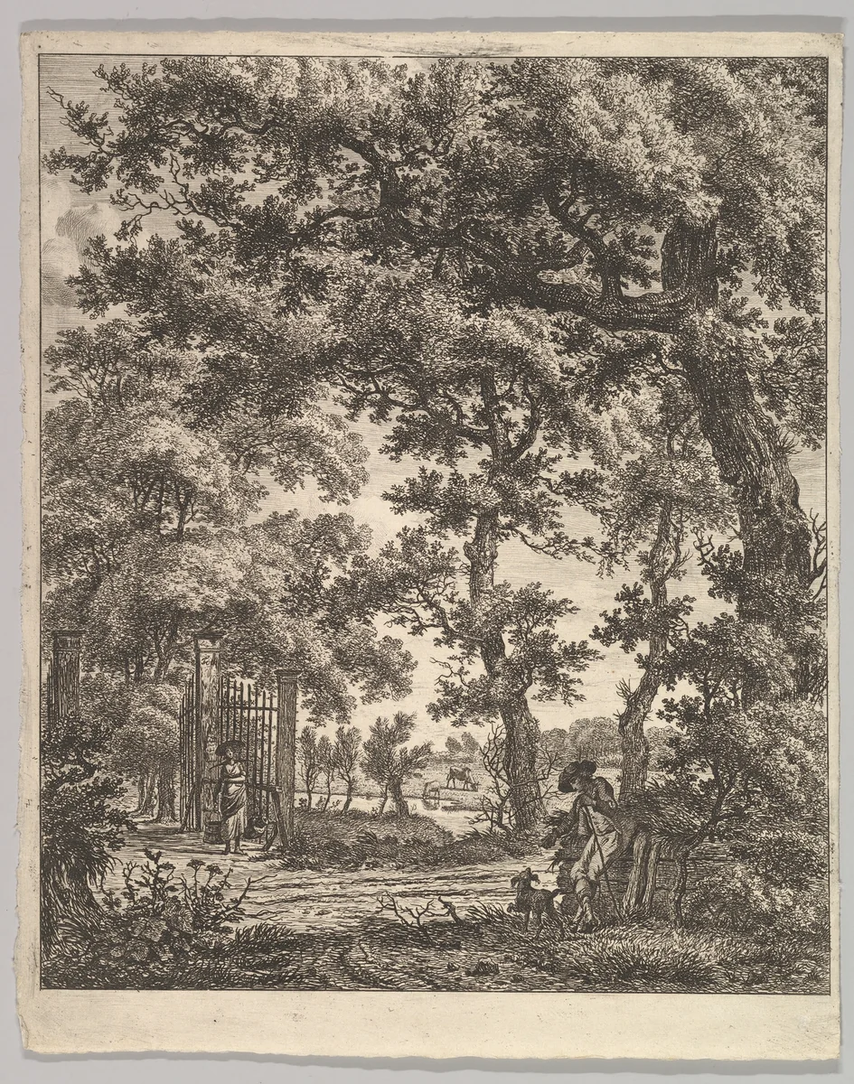 Landscape by Hermanus Fock, print, 1775-1822