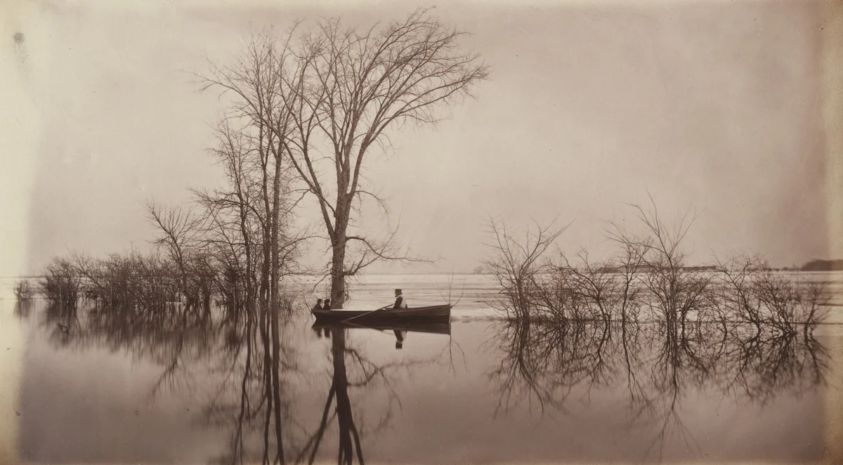 Spring Inundation. Bank of the St. Lawrence River by Alexander Henderson, photograph, 1865