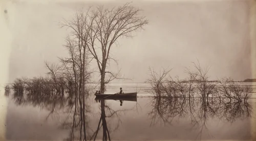 Spring Inundation. Bank of the St. Lawrence River by Alexander Henderson, photograph, 1865