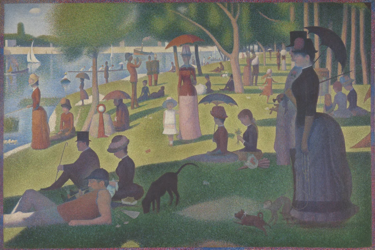 A Sunday on La Grande Jatte — 1884 by Georges Seurat, painting, 1884-1886