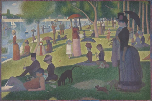 A Sunday on La Grande Jatte — 1884 by Georges Seurat, painting, 1884-1886