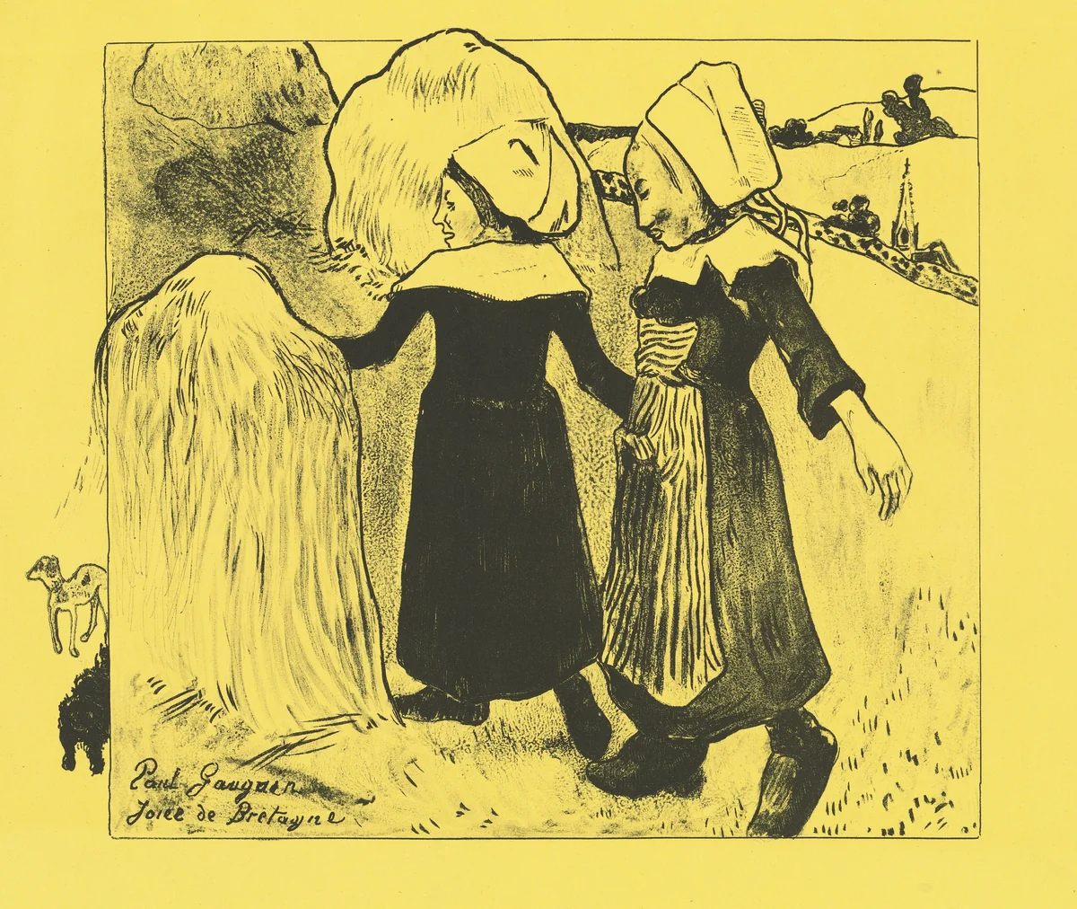 Pleasures of Brittany (Joies de Bretagne) by Paul Gauguin; Edouard Ancourt, print, 1889