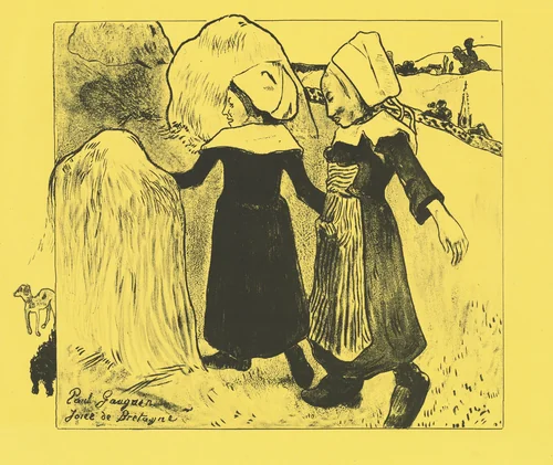 Pleasures of Brittany (Joies de Bretagne) by Paul Gauguin; Edouard Ancourt, print, 1889