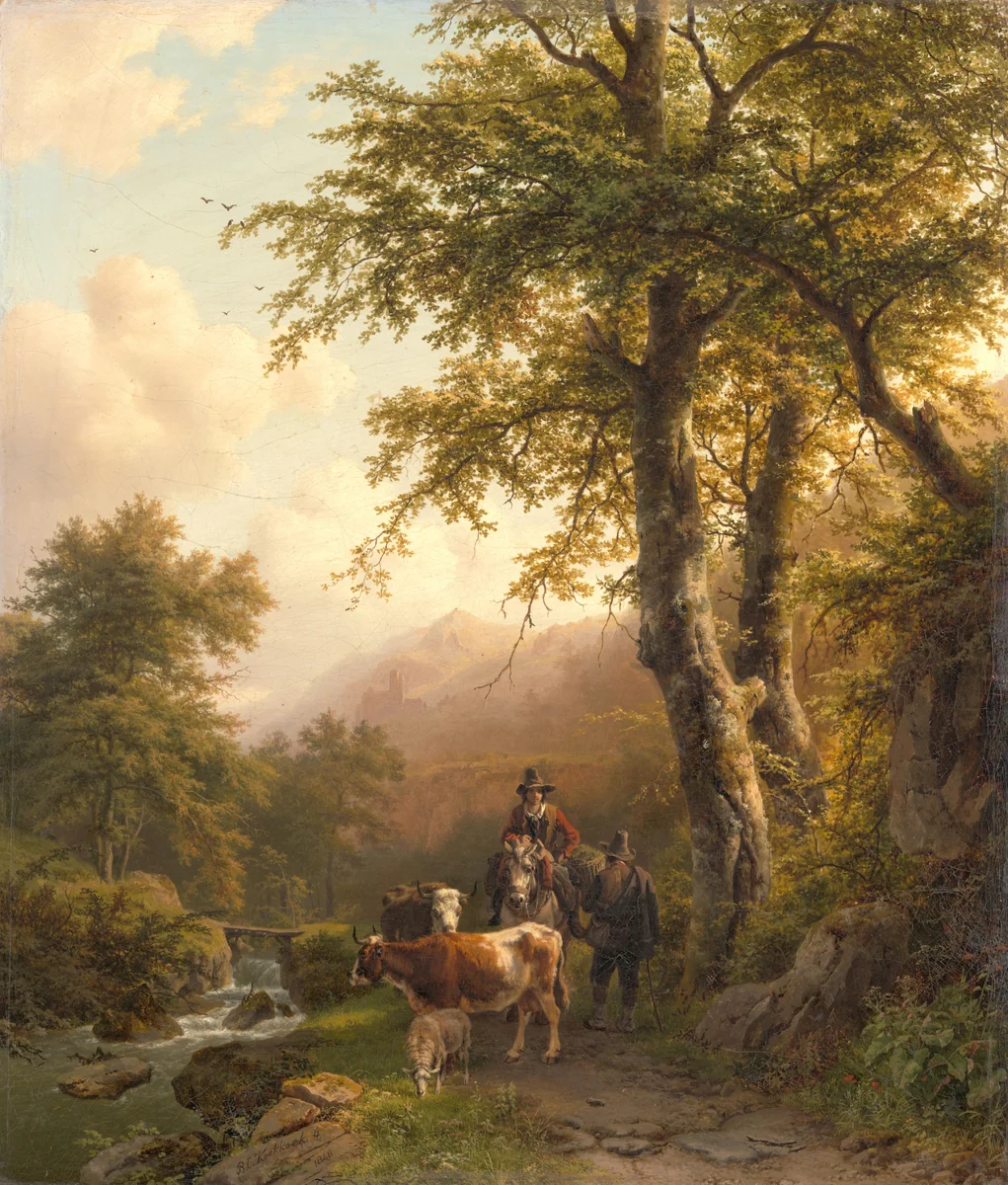 Italian Landscape by Barend Cornelis Koekkoek, painting, 1848