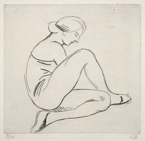 Femme Assise by Aristide Maillol, print, 1900-1944