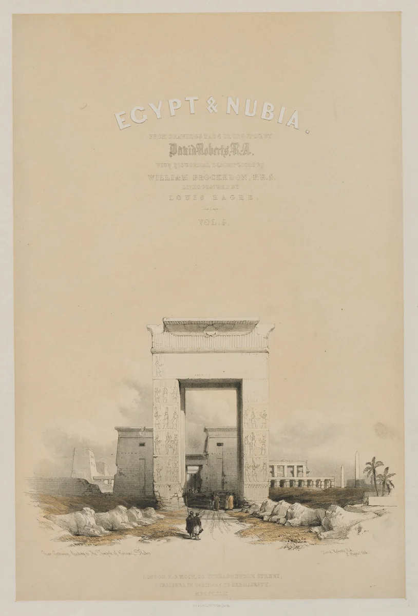 Egypt and Nubia: Frontispiece Volume V by Louis Haghe, print, 1849