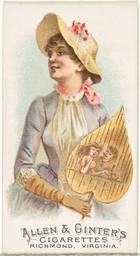Plate 23, from the Fans of the Period series (N7) for Allen & Ginter Cigarettes Brands by Allen & Ginter, print, 1889