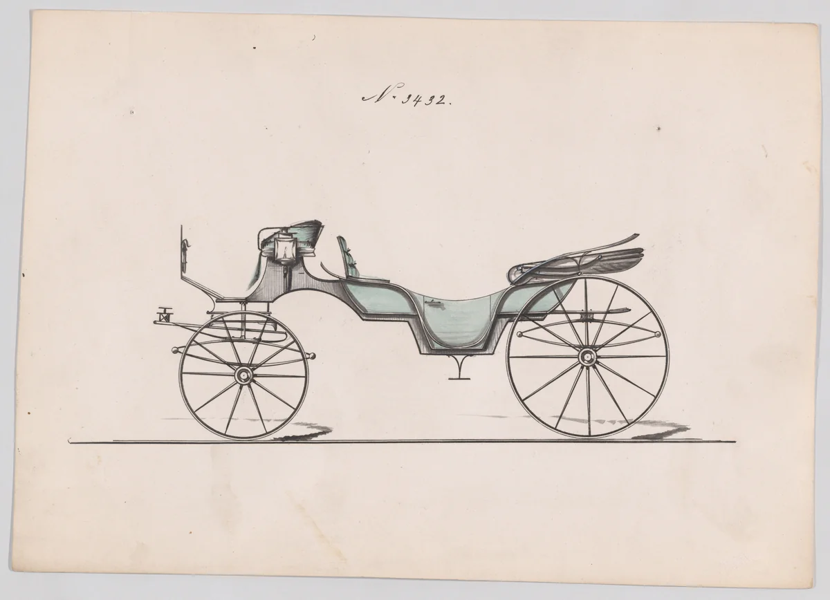 Vis-à-vis # 3432 by Brewster & Co., drawing, 1878