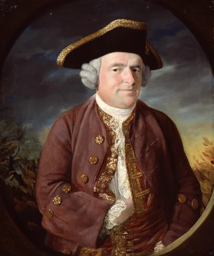 Portrait of a Man in a Tricorn Hat by John Russell, painting, 1767