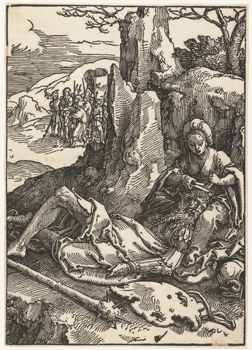 Simson en Delila by Lucas van Leyden, print, 1515-1519