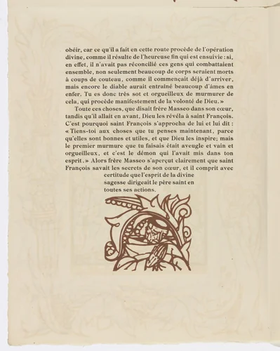 Tailpiece (page 74) from Les Petites Fleurs de St. François (The Little Flowers of St. Francis) by Émile Bernard, illustrated book, 1928