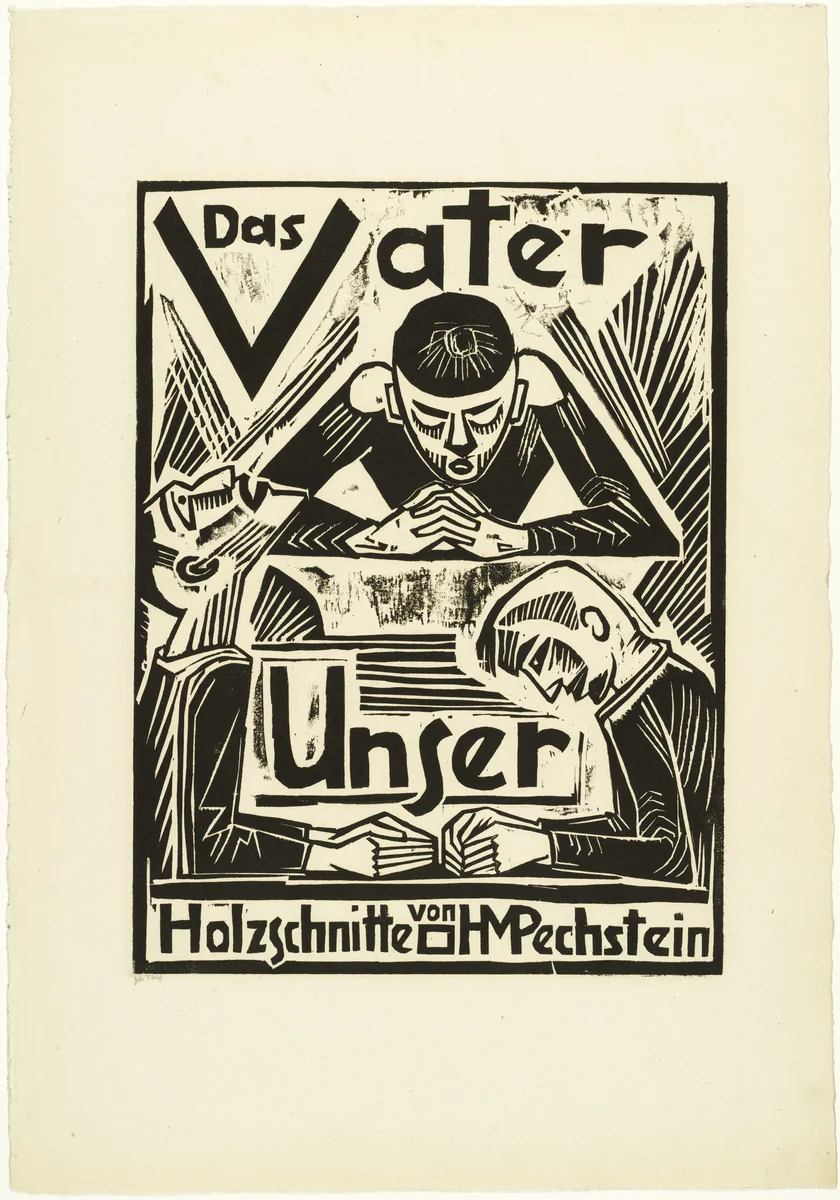 Title Page (Titelblatt) from The Lord's Prayer (Das Vater Unser) by Max Pechstein, print, 1921
