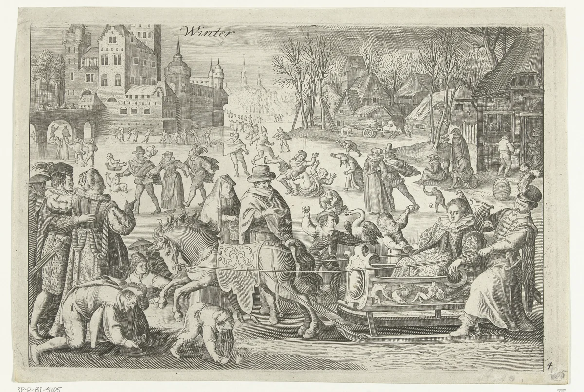 Winter by Unknown, print, 1581-1656