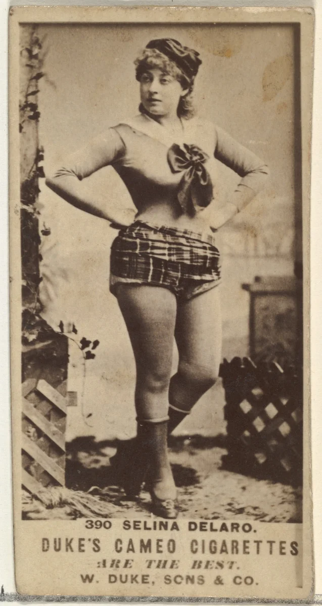 Card Number 390, Selina Delaro, from the Actors and Actresses series (N145-5) issued by Duke Sons & Co. to promote Cameo Cigarettes by W. Duke, Sons & Co., photograph, 1880-1889