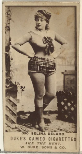 Card Number 390, Selina Delaro, from the Actors and Actresses series (N145-5) issued by Duke Sons & Co. to promote Cameo Cigarettes by W. Duke, Sons & Co., photograph, 1880-1889