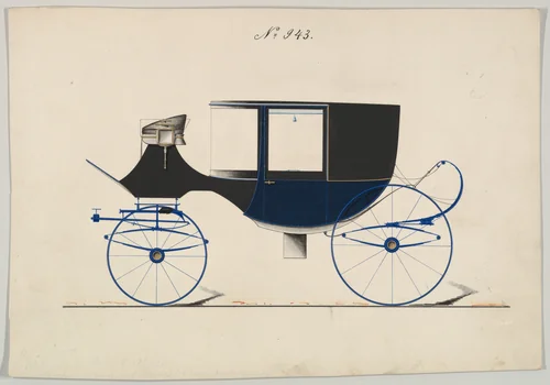 Clarence #943 by Brewster & Co., drawing, 1850-1870