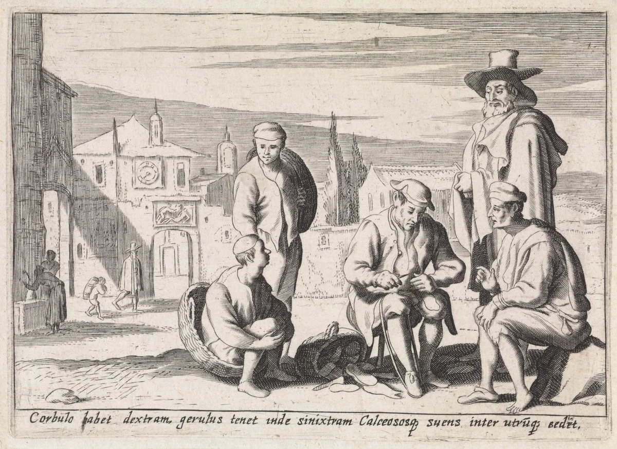 Schoenmaker by anonymous, print, 1613-1667