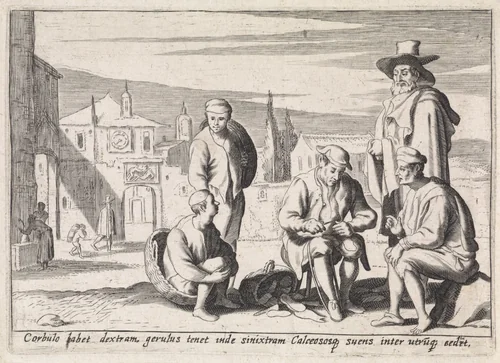 Schoenmaker by anonymous, print, 1613-1667