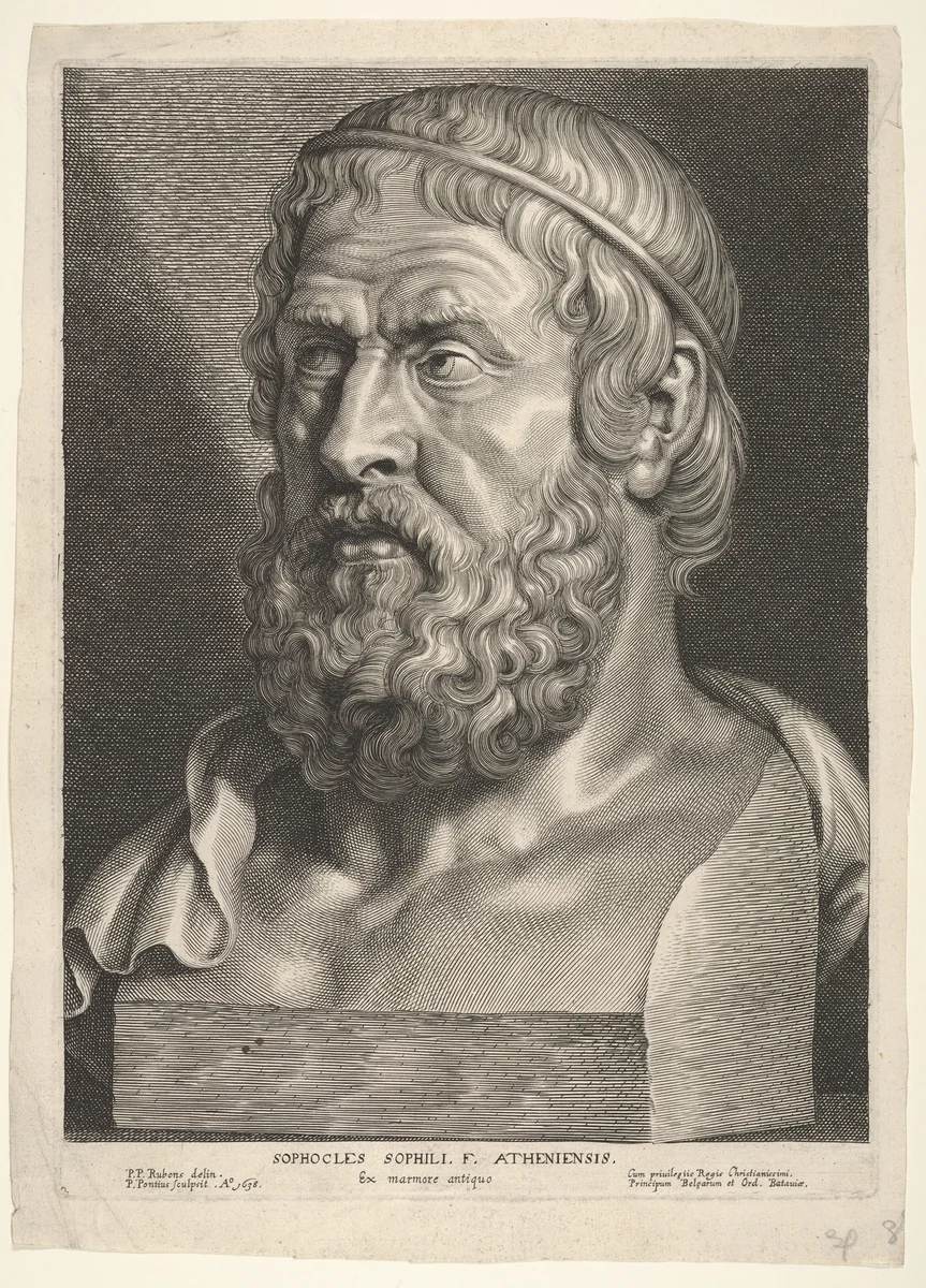 Sophocles by Paulus Pontius, print, 1638