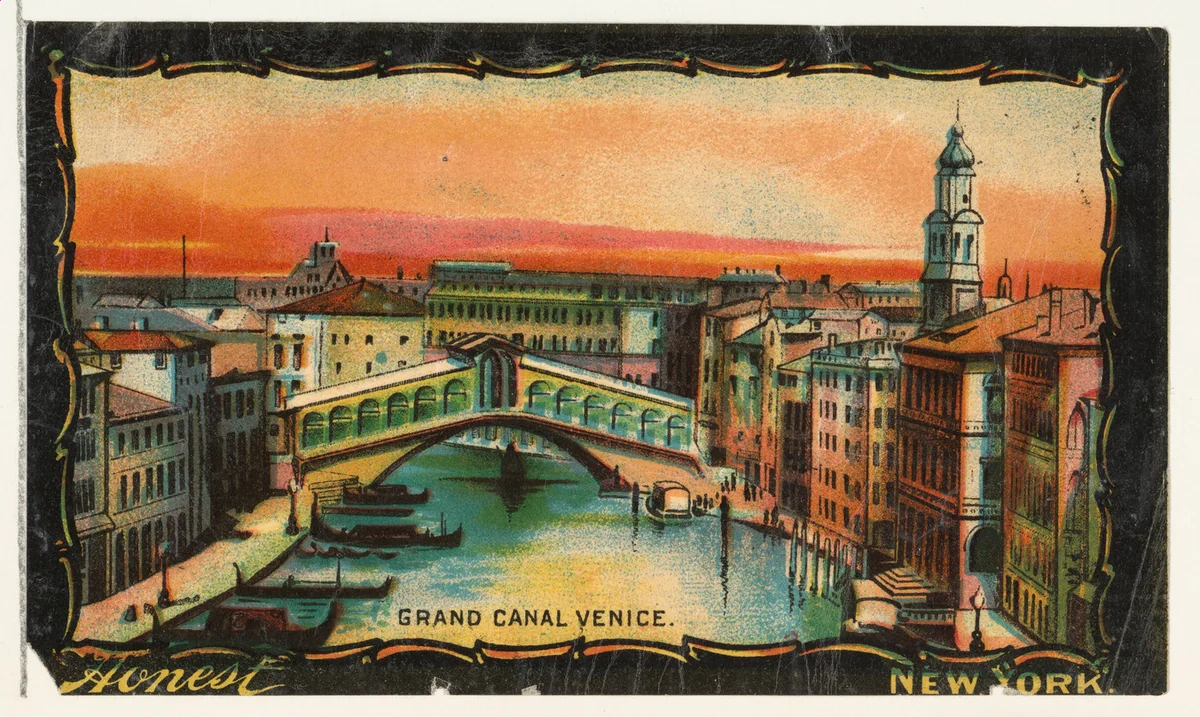 Grand Canal, Venice, from the Transparencies series (N137) issued by W. Duke, Sons & Co. to promote Honest Long Cut Tobacco by W. Duke, Sons & Co., print, 1884-1890