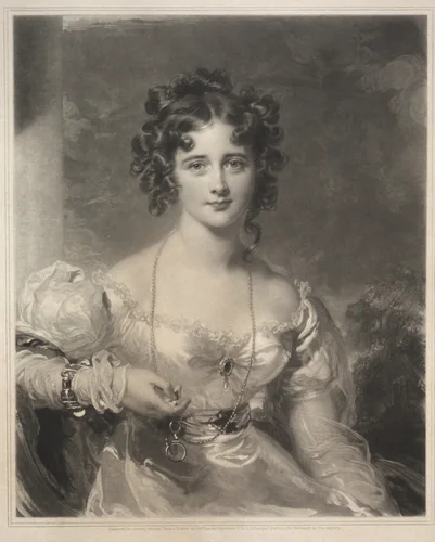 Miss Rosamond Croker by Samuel Cousins, print, 1828