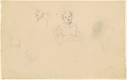 Studies of Figures by James Goodwyn Clonney, drawing, 1831-1841
