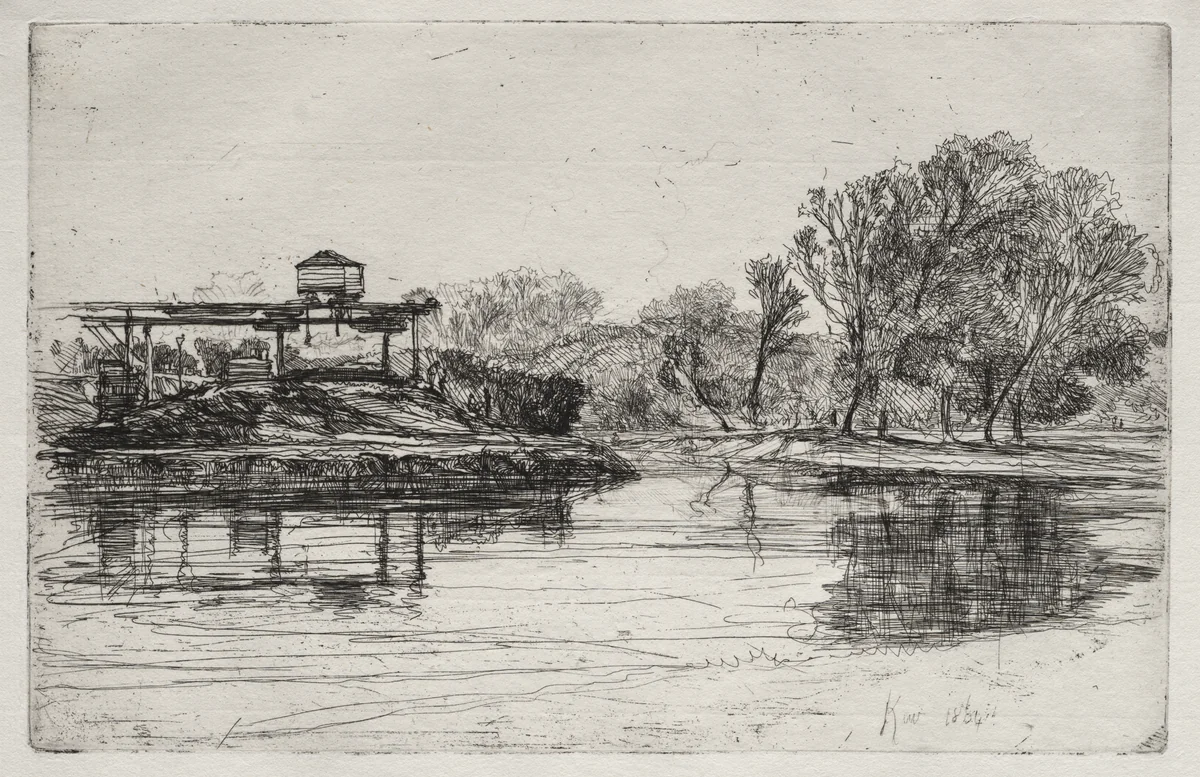 Railway Encroachment by Francis Seymour-Haden, print, 1864