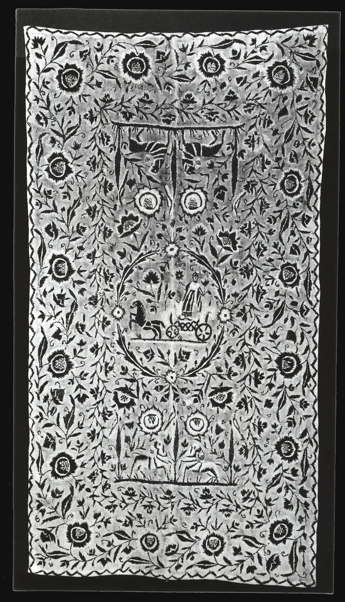 Panel by United States, textile, 1825-1875