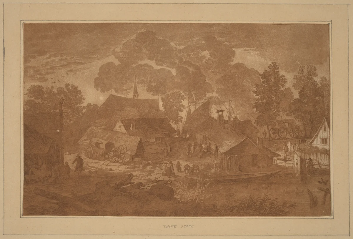 Village with Pond by Cornelis Ploos van Amstel
Cornelis Brouwer
Allart van Everdingen, print, 1782