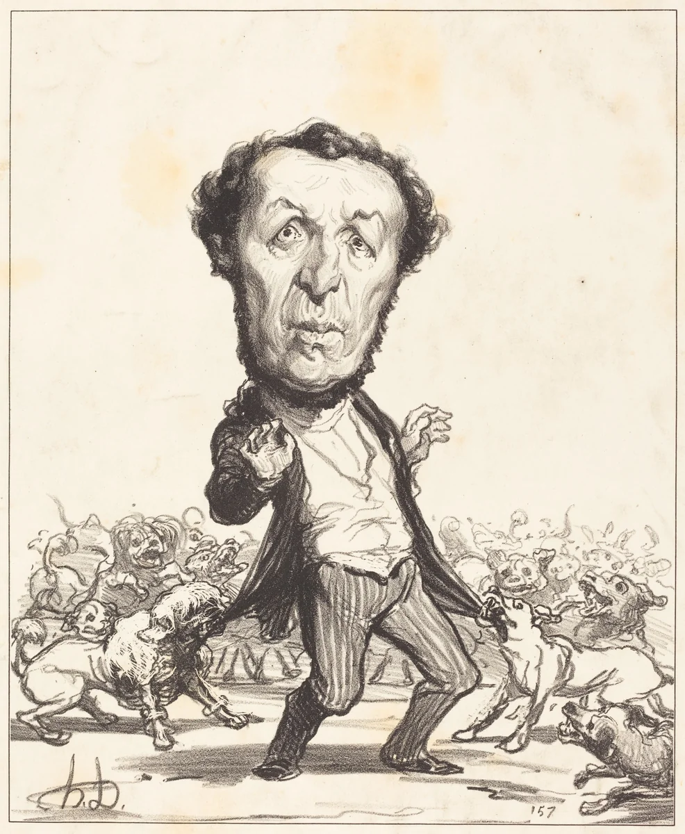 Ovide Remilly by Honoré Daumier, print, 1850
