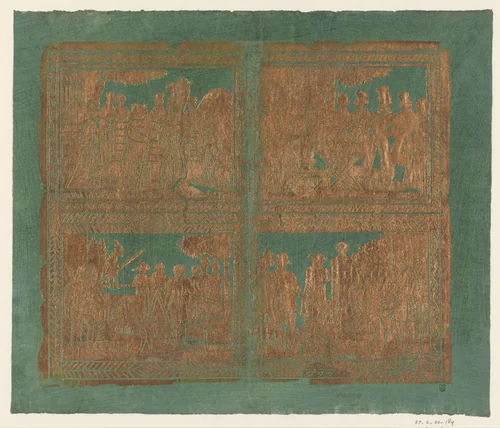 Blad met vier scènes uit het circus by anonymous, other, 1780-1840