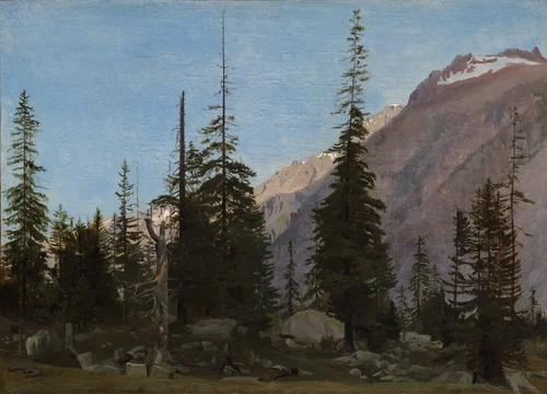 Alpine Landscape: The Handegg, Switzerland by Jean-Léon Gérôme, painting, 1850-1859