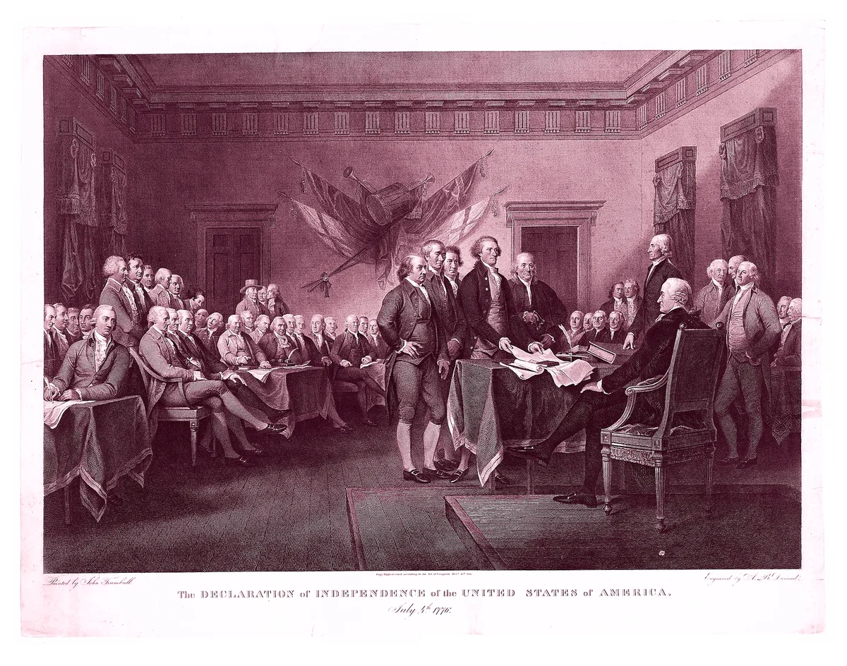 The Declaration of Independence, July 4, 1776 by Asher Brown Durand, print, 1823
