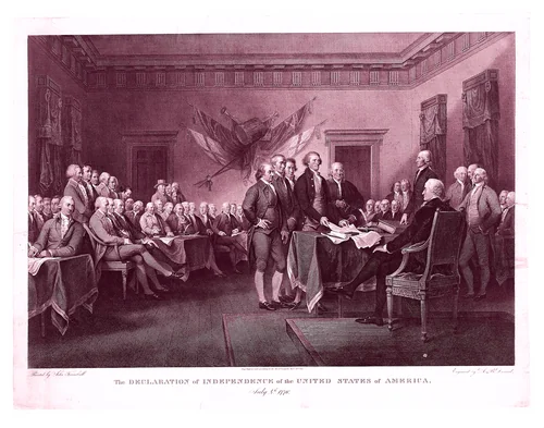 The Declaration of Independence, July 4, 1776 by Asher Brown Durand, print, 1823
