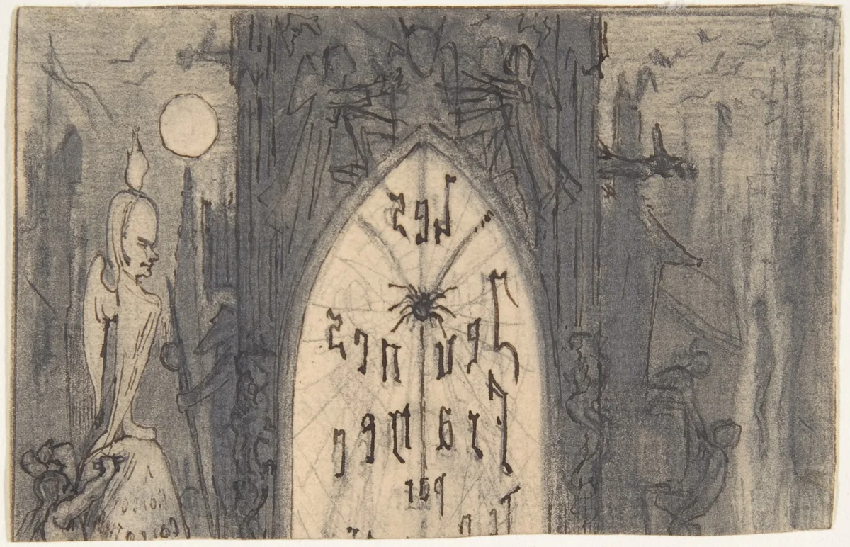 Study for frontispiece to "Les Jeunes France" by Théophile Gautier by Félicien Rops, drawing, 1833-1898