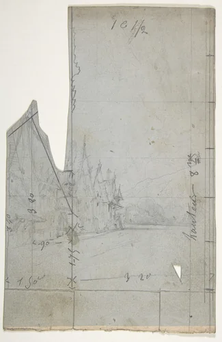 Design for a Stage Set at the Opéra, Paris by Eugène Cicéri, drawing, 1830-1890
