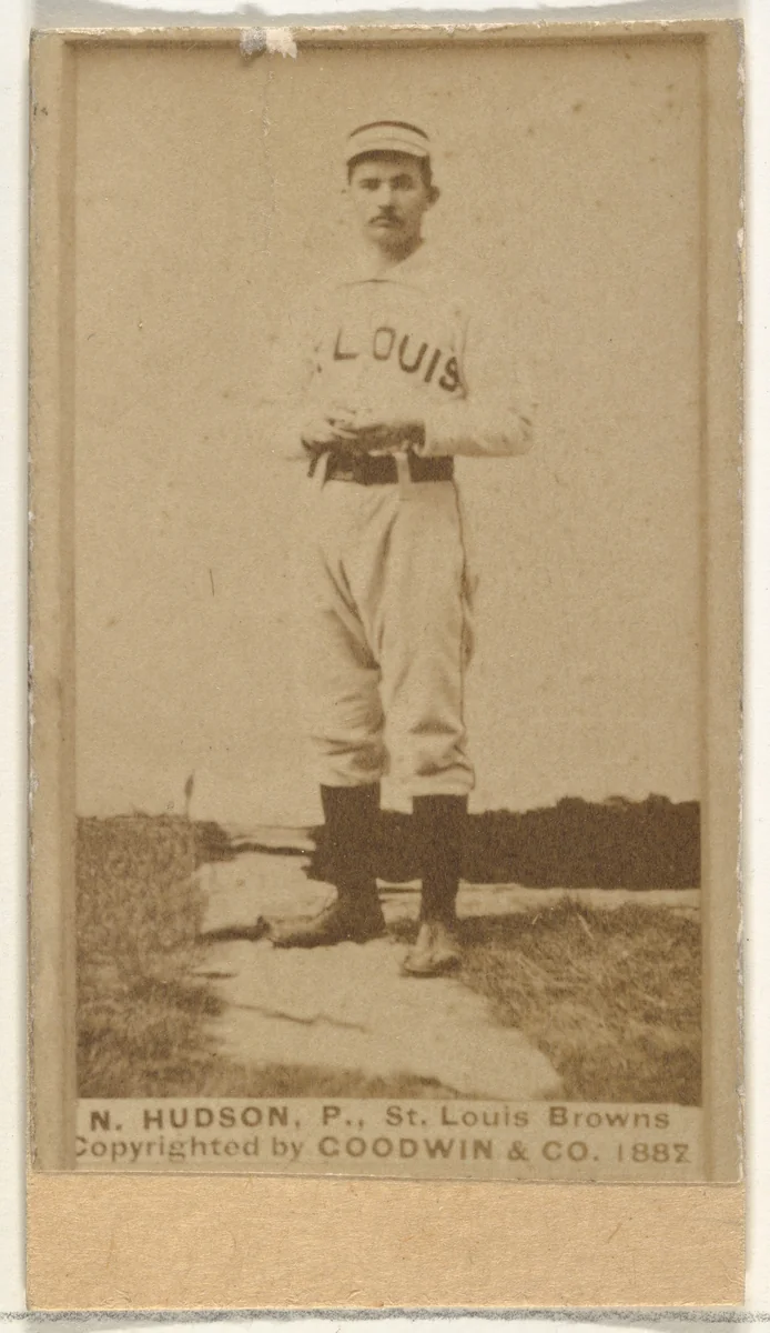Nathaniel P. "Nat" Hudson, Pitcher, St. Louis Browns, from the Old Judge series (N172) for Old Judge Cigarettes by Goodwin & Company, photograph, 1888