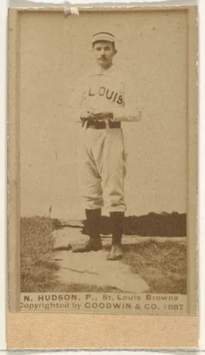 Nathaniel P. "Nat" Hudson, Pitcher, St. Louis Browns, from the Old Judge series (N172) for Old Judge Cigarettes by Goodwin & Company, photograph, 1888